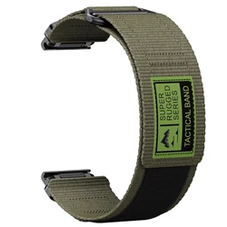 26mm Durable Nylon Loop Strap Quick Fit Wristband Bracelet for Quick Fit 26mm (Green)
