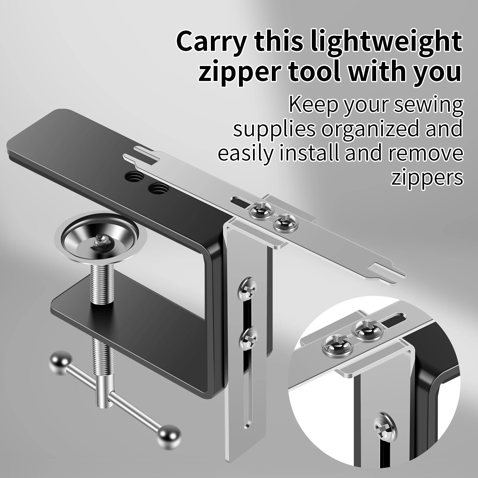 Zipper Jig Stainless Steel Zipper Jig Sliders Portable Tool Efficient Pulling Tool Sewing For Pant zipper jig tool