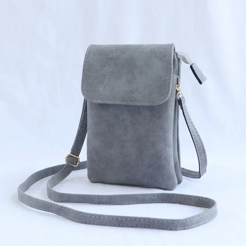 

Women PU Mobile Leather Shoulder Handbag Bag Fashion Women Phone Purse Small Solid For Bag Female Messenger Crossbody Flap Bags