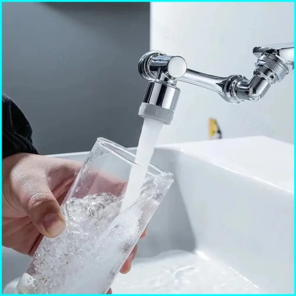 Multi-function Basin Faucet 1080-degree Lifting Anti-splash Water Nozzle Bathroom Face Brushing Rotating Extension Robotic Arm 4