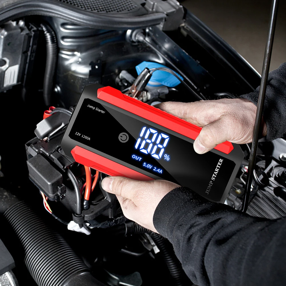 30000mAh 12V Auto Battery Booster Charger 1000A LED Flashlight Portable Car Emergency Booster Power Bank Starting Device