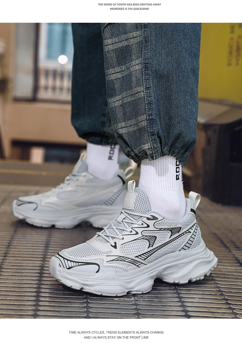 Mode Weiß Aufzug Turnschuhe Versteckte Heels Erhöhung Walking Arbeit Schuhe Für Männer 6CM Sommer Casual Sport Atmungsaktiv Größer – Detail 14