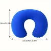 Ergonomic C-Shaped Neck Pillow, Polyester Travel  Car Support Cushion U-shaped Travel Inflatable Pillow 5