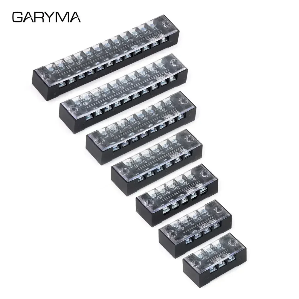 Wire connectors 600V 15A Dual Row Barrier Screw Terminal Block Strip 3 4 5 6 8 10 12 Positions TB Series