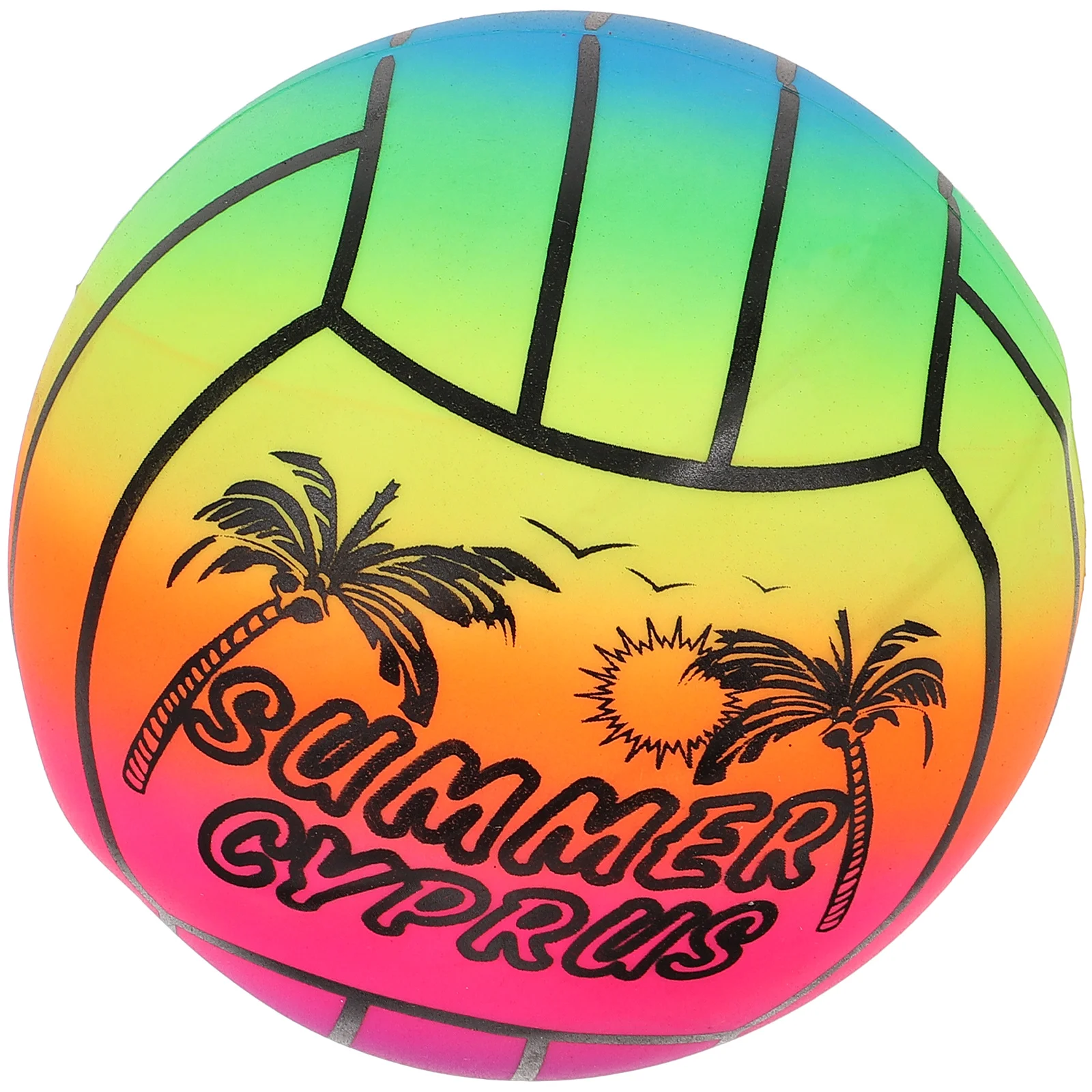 Thickened 6 Inch Rainbow Pvc Inflatable Volleyball Toy Children Beach Ball Sport Equipment Team Sports Outdoor Recreation Games