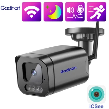 Gadinan WiFi Camera Outdoor Motion Detection 5MP Wireless Video Surveillance Camera Two Way Audio Color Night Vision iCSEE 1