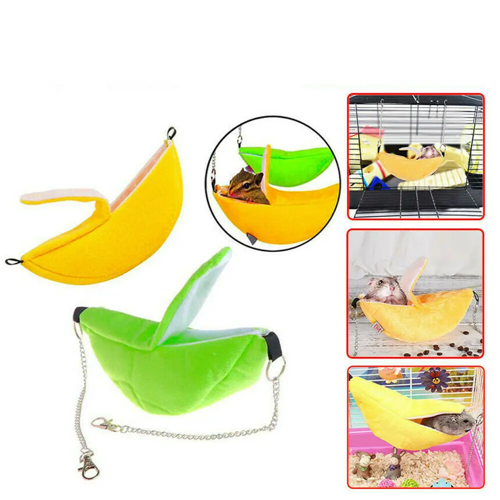 Title 2, Novelty Banana Shape Nest Plush Cotton Hamster ...