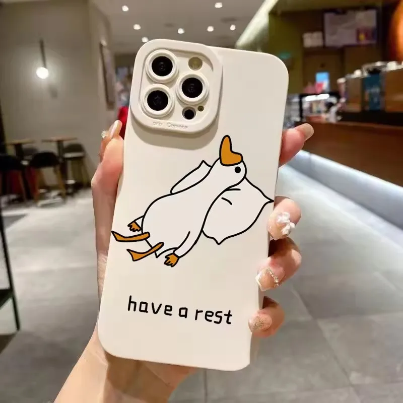 Cartoon Duck Pattern Phone Case Cover