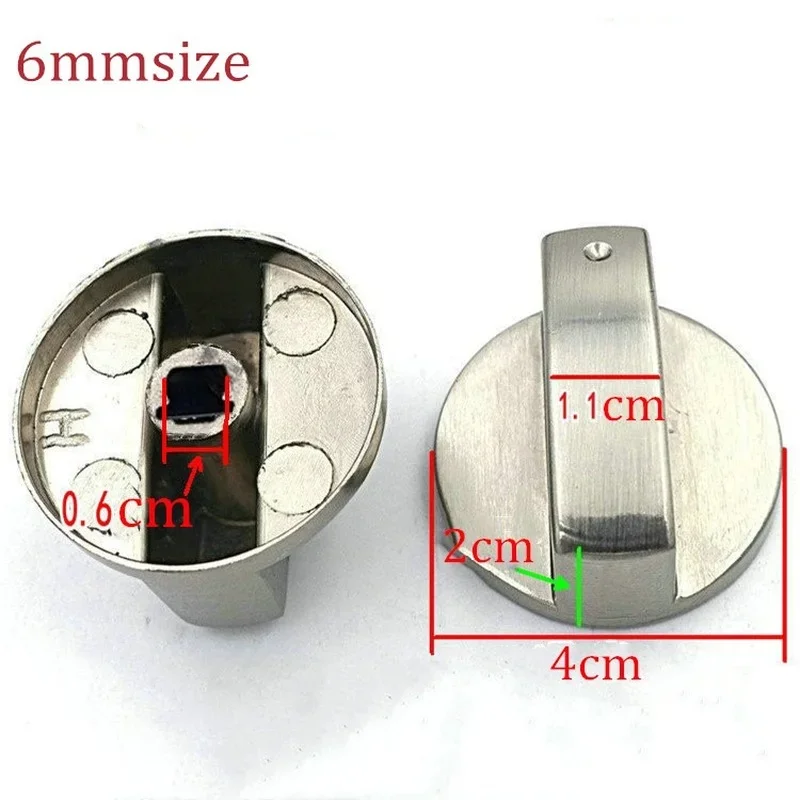Universal 6/8mm Metal Kitchen Gas Stove Cooker Knobs Adaptor Oven Switch Cooking Surface Control Lock 1pc