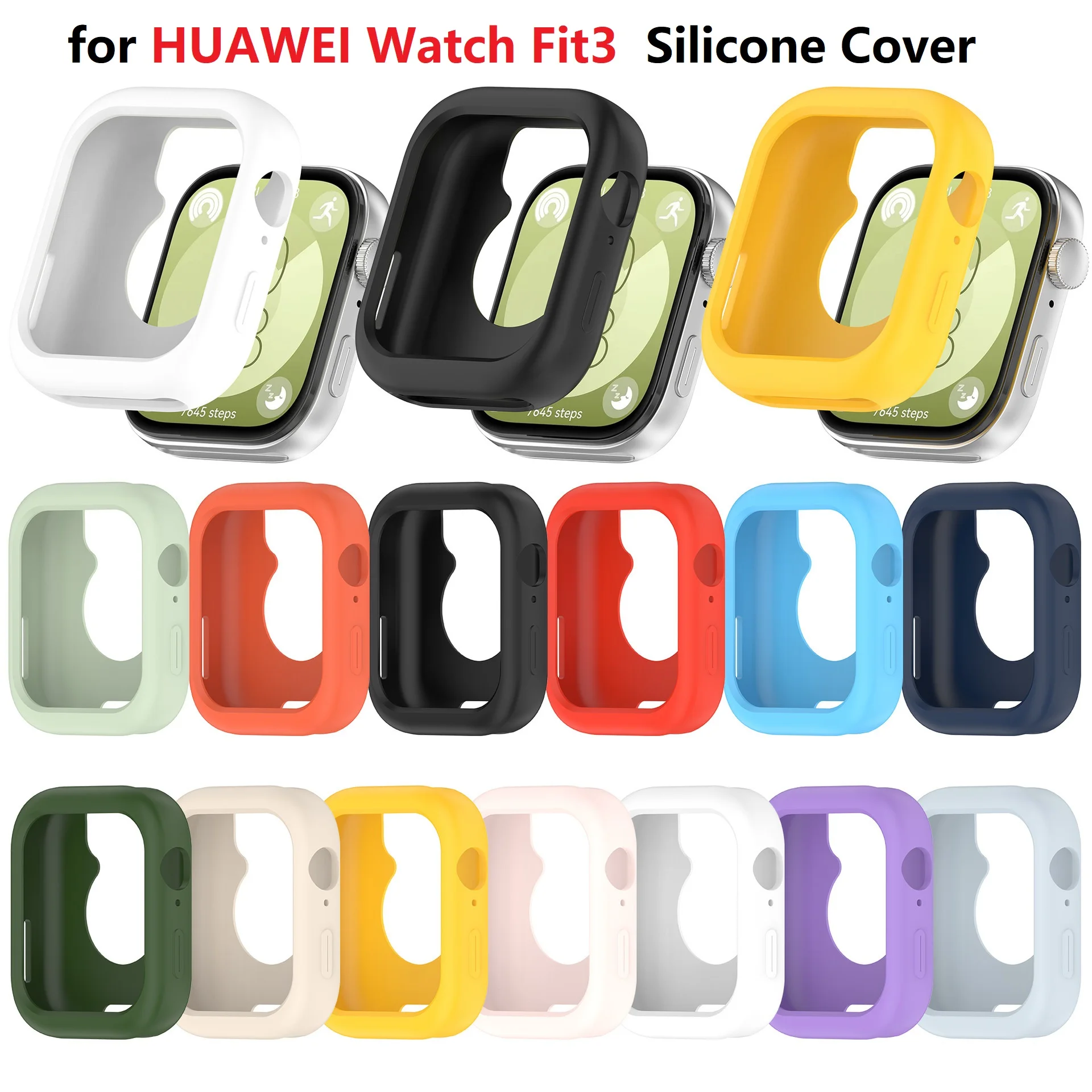

30 шт. защитный чехол для смарт-часов Huawei Watch Fit3 противоударный мягкий силиконовый чехол-бампер