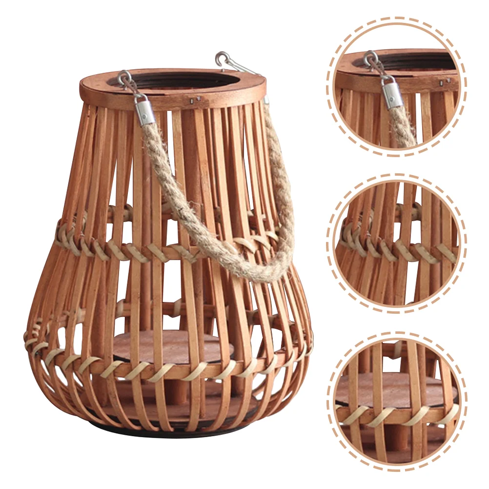 

Hollow Hanging Lantern Handheld Bamboo Lantern Festive Lantern Ornament