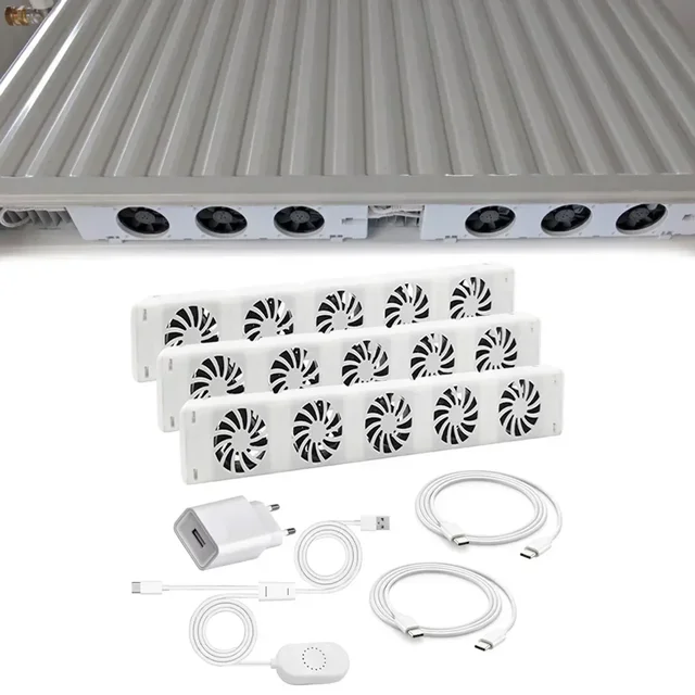 5.0 พัดลมหม้อน้ํา Booster ชุดขยายพัดลมระบายอากาศปรับอุณหภูมิ 100-240V 50/60Hz AC 350MA Air Conditioners EU 1