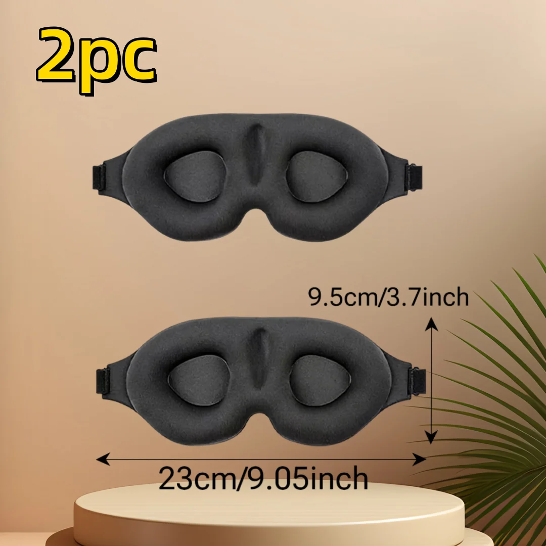 Ultimate Comfort 3D Contoured Blackout Sleep Mask - Adjustable for Relaxation and Travel