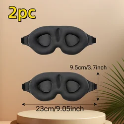 Ultimate Comfort 3D Contoured Blackout Sleep Mask - Adjustable for Relaxation and Travel (Sleep mask 2pc)