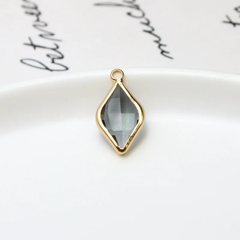 1pcs Diy Jewelry Copper Edging Gold Plated Drop Pendant Necklace Earrings Bracelet Small Accessories Material Handmade Charms