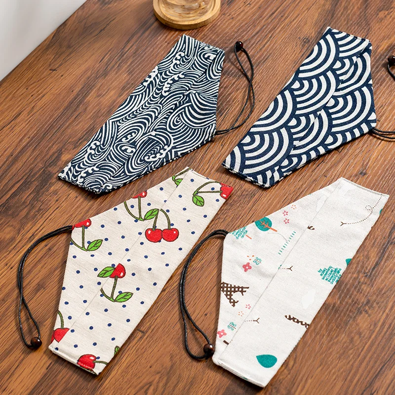 

Creative Cotton Drawstring Bag, Tableware Storage Bag, Triangle Chopsticks, Spoon Kit, Cloth Bag, Portable Storage, 5Pcs