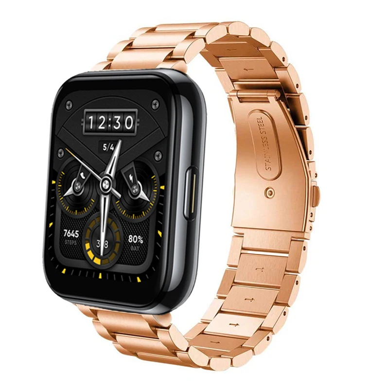 Watchband Strap For realme Watch pro Smartwatch Stainless Steel