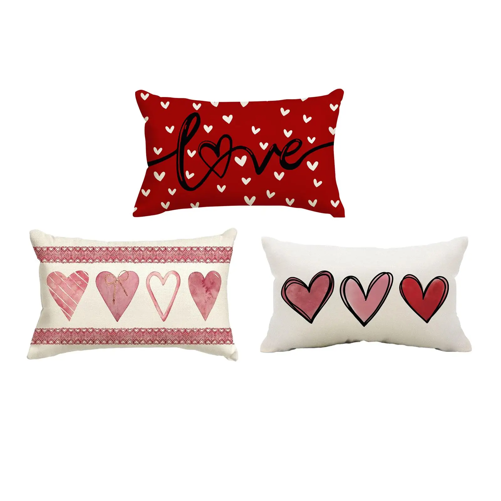 Valentines Day Pillow Cover Sofa Pillow Cover for Wedding Farmhouse Home