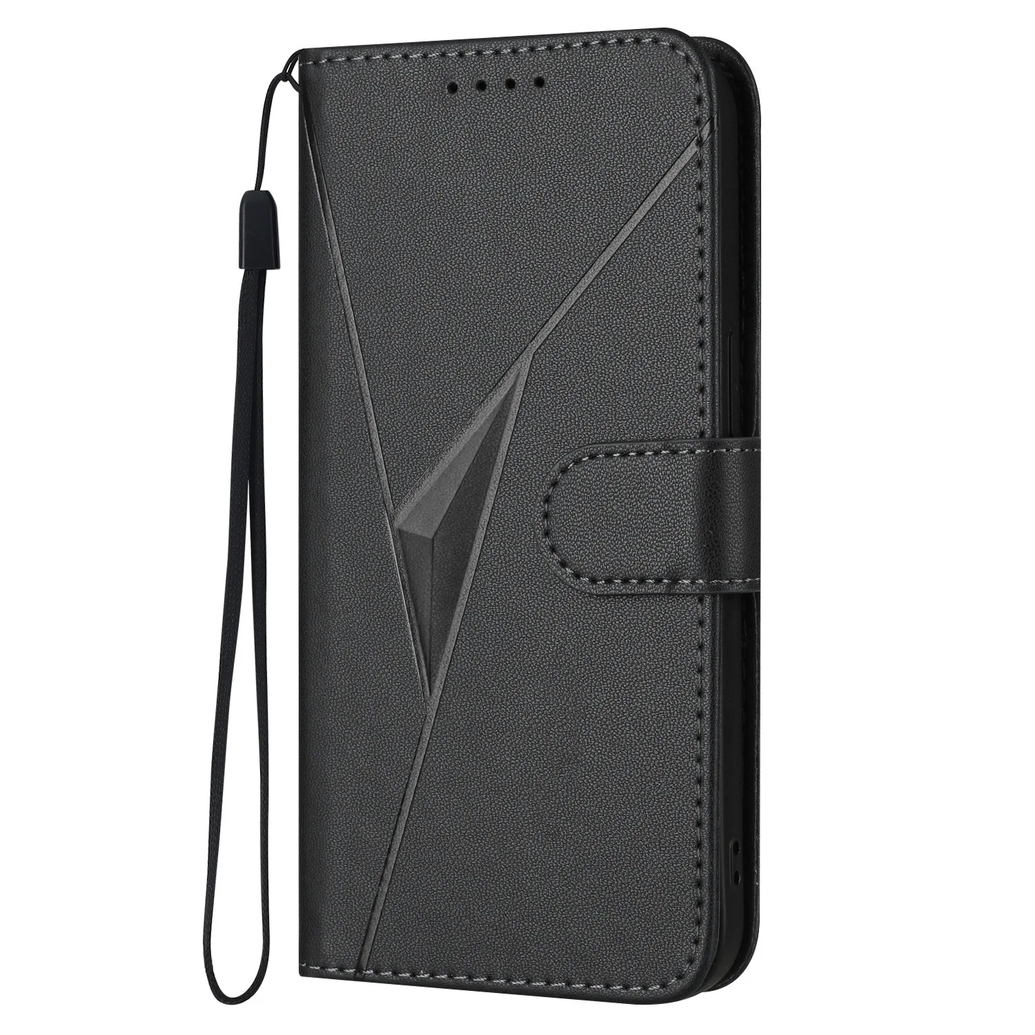 Elegant Leather Flip Handbag Case with Multi Card Slots and Wrist Wallet Cover