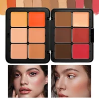 12 Colors Highlight Blush Concealer Makeup Palette Shimmer Matte Long-Lasting Easy Makeup Rouge Compact Blush for Dark Skin 2