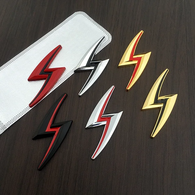 1 Pcs 3D Metall S Blitz Auto Körper Emblem Abzeichen fender Hinten