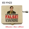 TV show The Office Fun Dwight Jim Pam figure print Wooden Music Box Music Theme Musical Box Birthday Gift To TV fans Friends 3