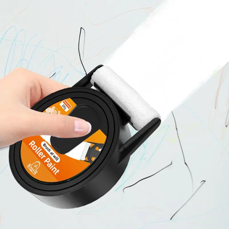 Wall Paint Touch-Up Paint Roller Painting Brush Roll Repair Paste Eco-Friendly Latex With Roller Brush Water-Based White