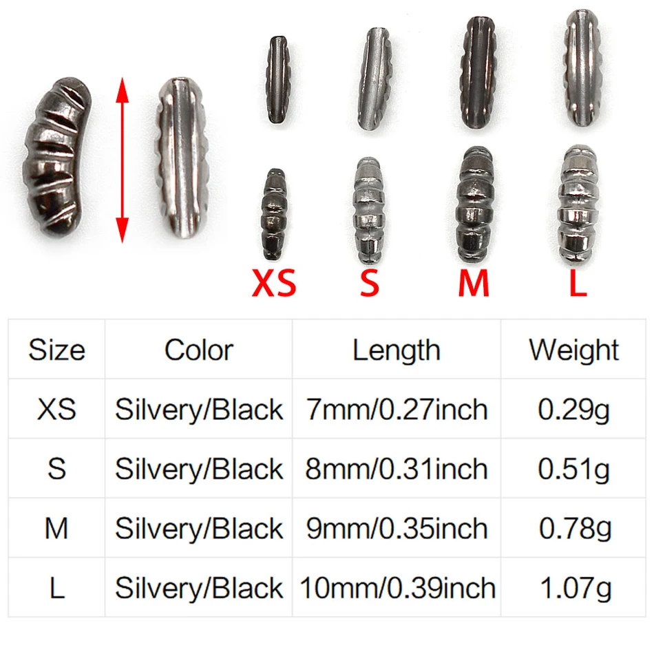 MNFT 6 Stück Fliegenfischen Hends Heavy Tungsten Body Jig Back Perlen gerippt Scud/Garnelen/Nymphenkörper Shell Fliegenbinden Hakenmaterial – Detail 2