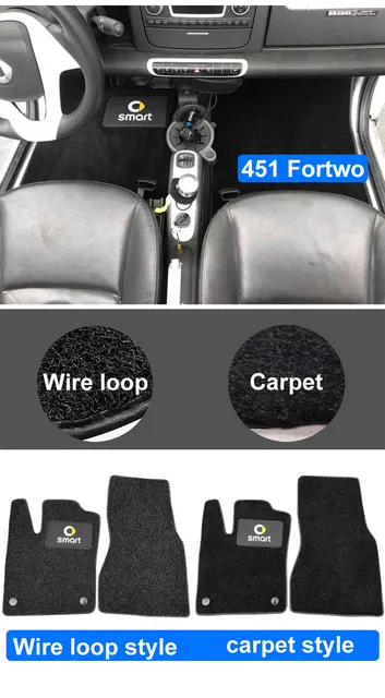 Auto Fußmatten Für Smart 451 453 Fortwo Auto Teppich Innen Anti Schmutzig  Matte Änderung Zubehör Auto Liefert - AliExpress