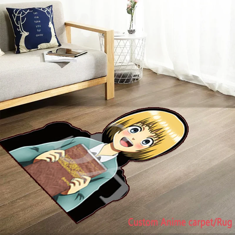 

Custom Anime Carpet /rugs, Attack on Titan Arlert Decoration Rugs for Door Mat,Living Room Kitchen Mat Waterproof Non-slip