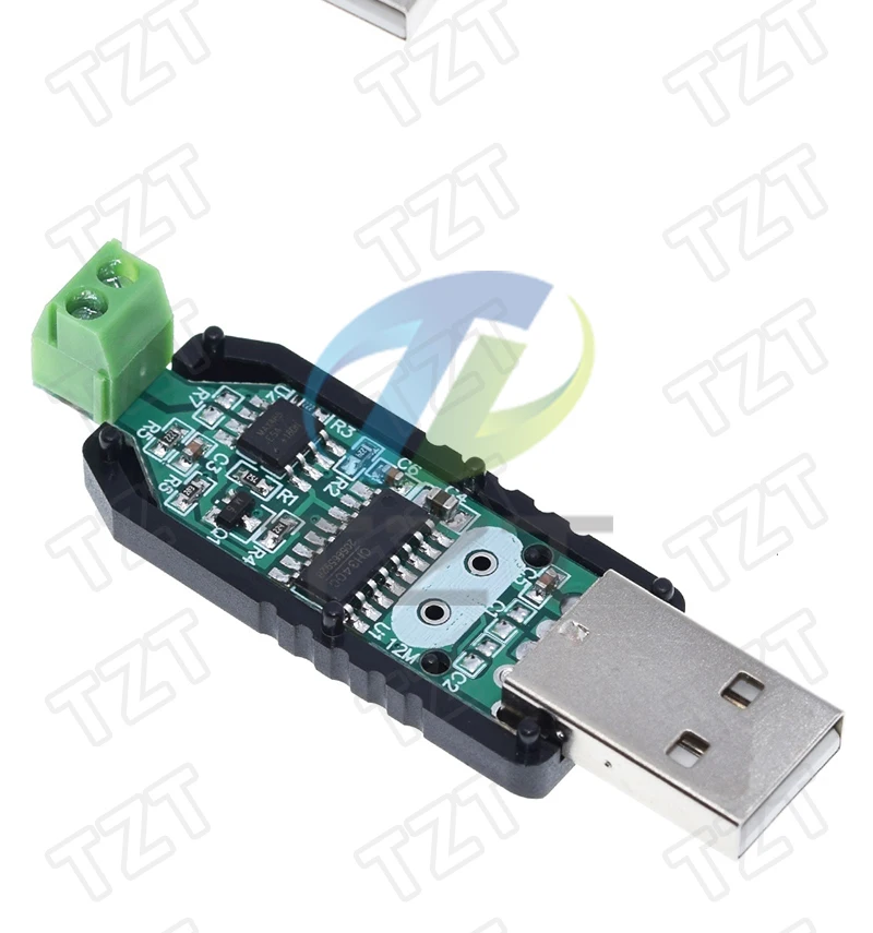 TZT 1/2/5 Stück USB zu RS485 485 Konverter-Adapter, unterstützt Win7 XP Vista Linux Mac OS WinCE5.0 – Detail 5