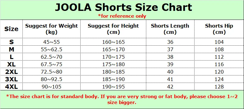 JOOLA 655S Table Tennis Shorts for Men / Women Ping Pong Clothes Sportswear Training Shorts table tennis shorts
