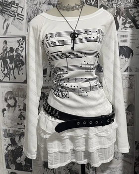 Woman Clothes for Women Spring 2025 Woman Baby Tees Y2k Kitty Star Girl Y2k Tops Women's Cropped 90s Vintage Clothes Kawaii Goth 1