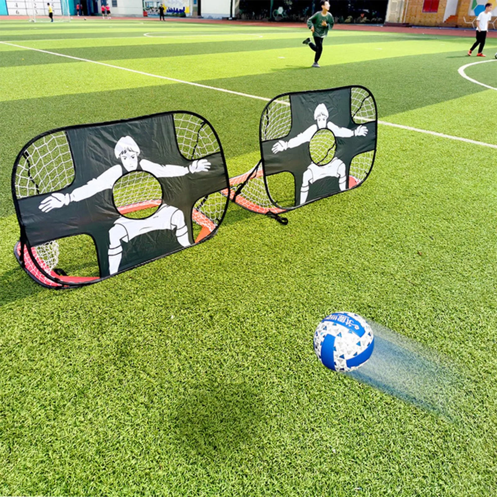 Mini Bola de Futebol Infantil Jogo Durável Classe JL KBS02-TRAD (Azul)