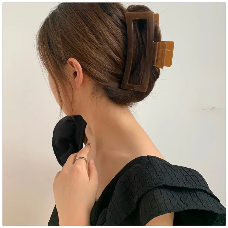Neue 13CM Übergroßen Haar Clips Trendy Einfache Feste Große Haar Krallen Barrettes Haarnadeln Für Frauen Mädchen Haar Zubehör Headwear – Detail 3