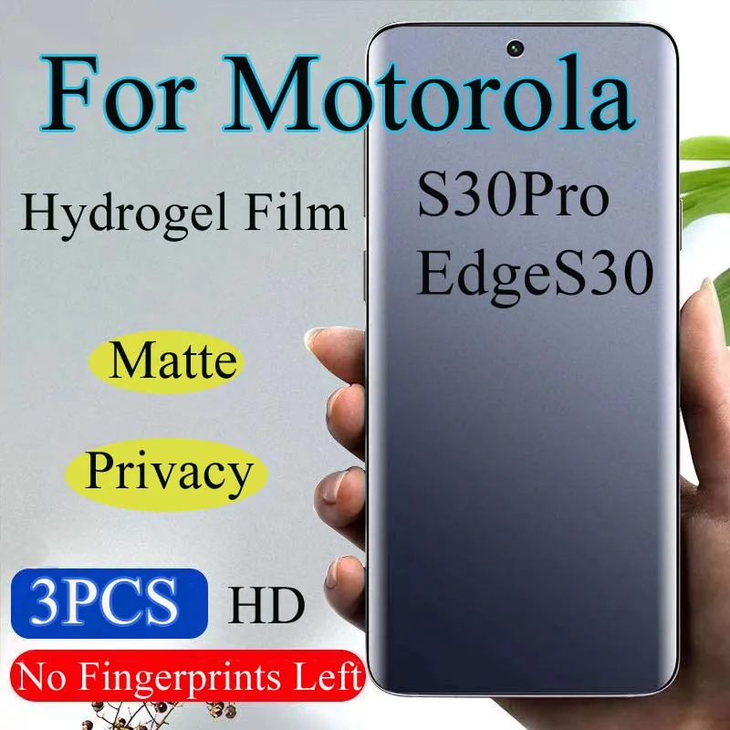 

MotorolaEdgeS30 матовая защита экрана для Motorola S30Pro конфиденциальная Гидрогелевая пленка EdgeS30 мягкое HD полное покрытие антипирен