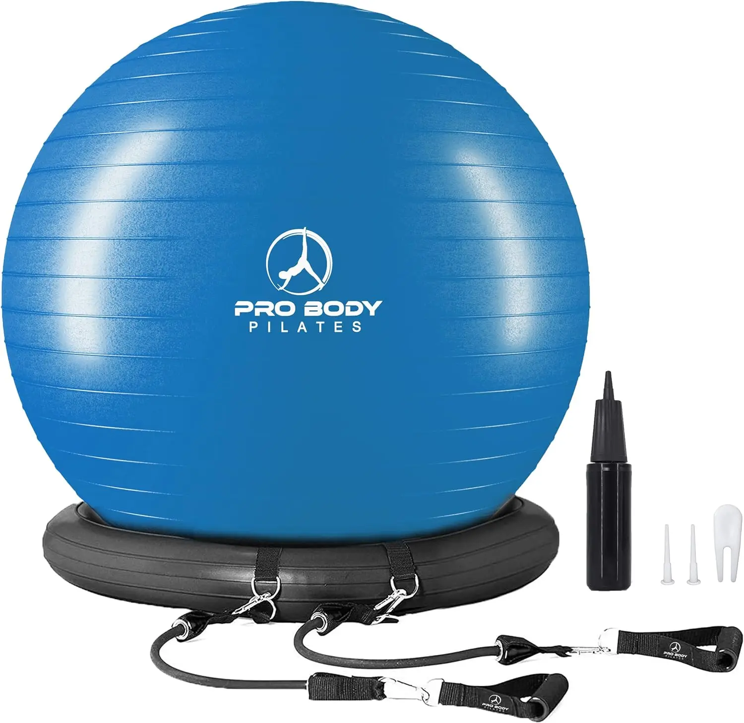 

Мяч для пилатеса ProBody, стул для йоги, мяч для упражнений с основанием или подставкой для дома, офиса, сидячий или тренировочный стол, антиb 65 см