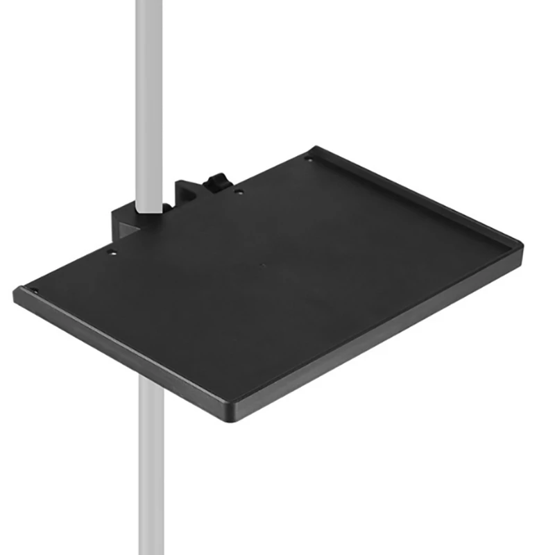 Microphone Stand Trays Clamp-On Mic Rack Trays Height Adjustable with O-Rings Clamps Mic Sound Card Holders