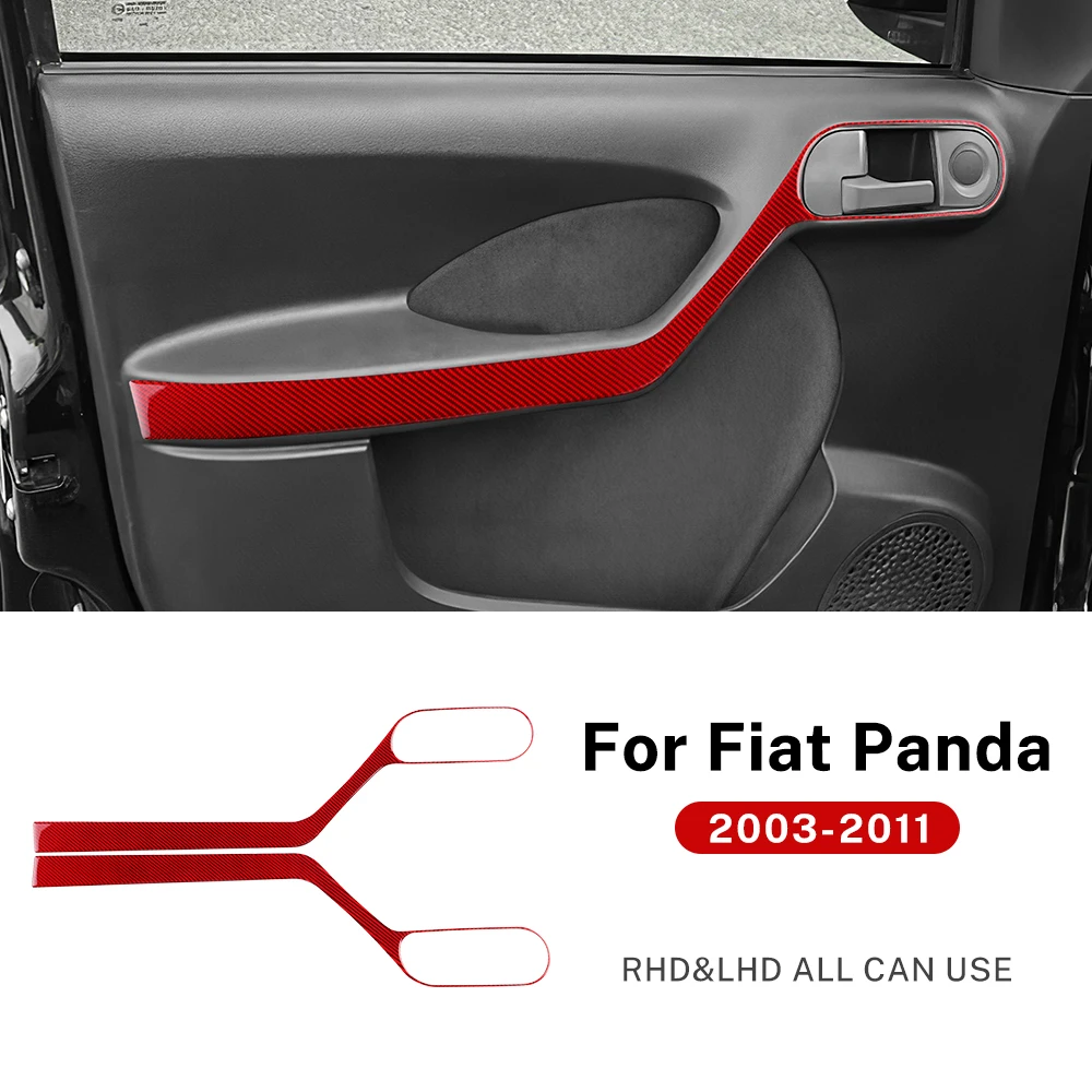 Adesivi In Fibra Di Carbonio Per Fiat Panda 2003-2011 - Pannelli Maniglie Porte Anteriori E Posteriori, Set CRRYUQWWM Style D