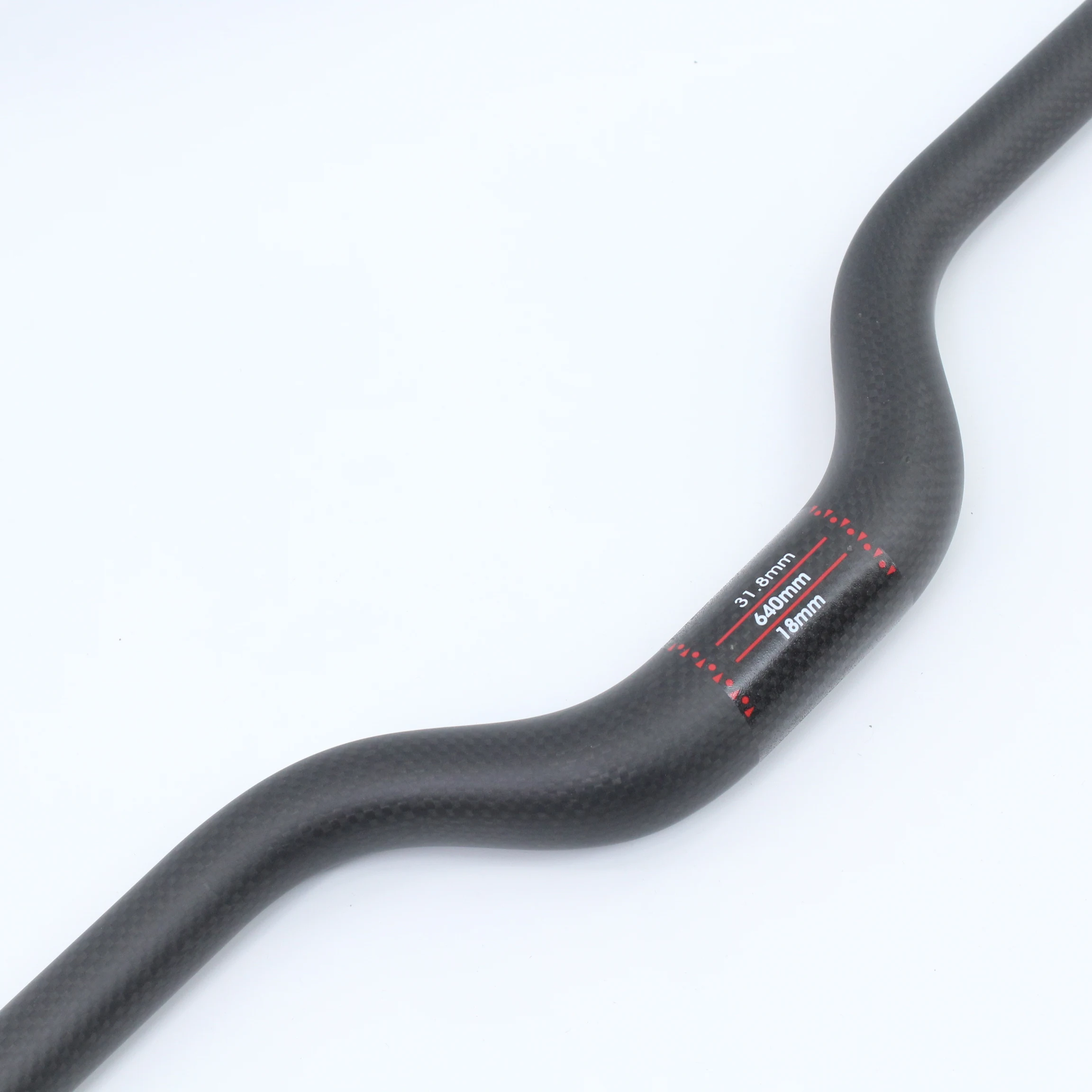 New Foled bike matt 3K full carbon fibre Big bend U Shape handlebar carbon bicycle handlebar MTB 25.4/31.8*600-740mm