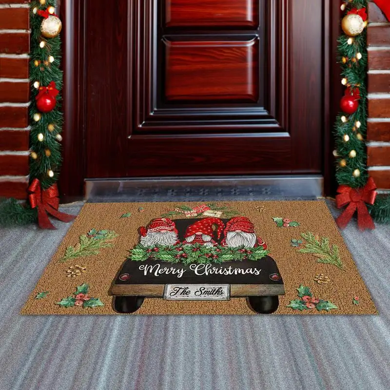 

Christmas Welcome Gnome Door Mat Nonslip Entryway Floor Mat Christmas Party multifunctional Entrance Doormat Home Decorations