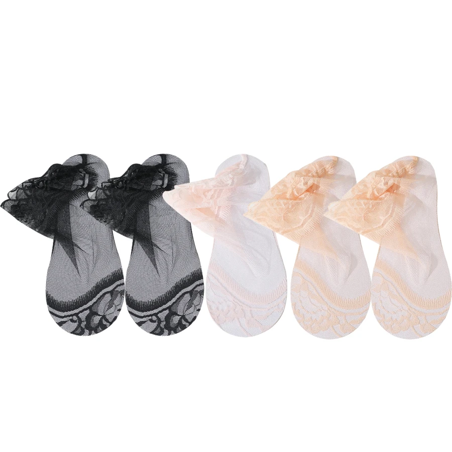 المرأة قصيرة أنبوب قارب الجوارب لطيف بلون القطن وح...