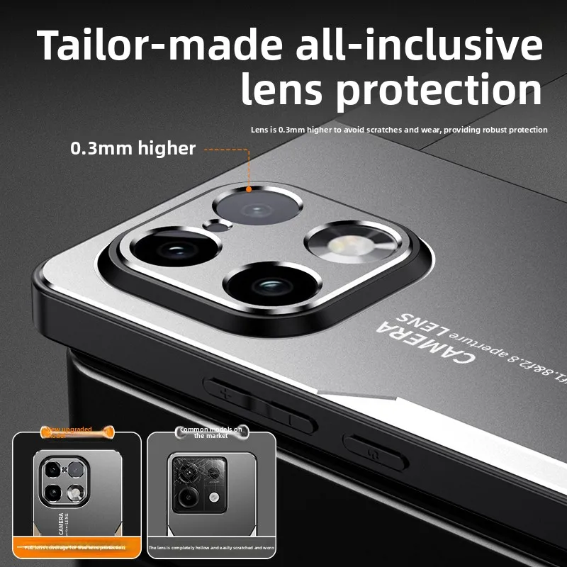 Luxury Matte Shockproof Bumper Case with Full-Coverage Lens Protection and Anti-Fingerprint Acrylic Finish
