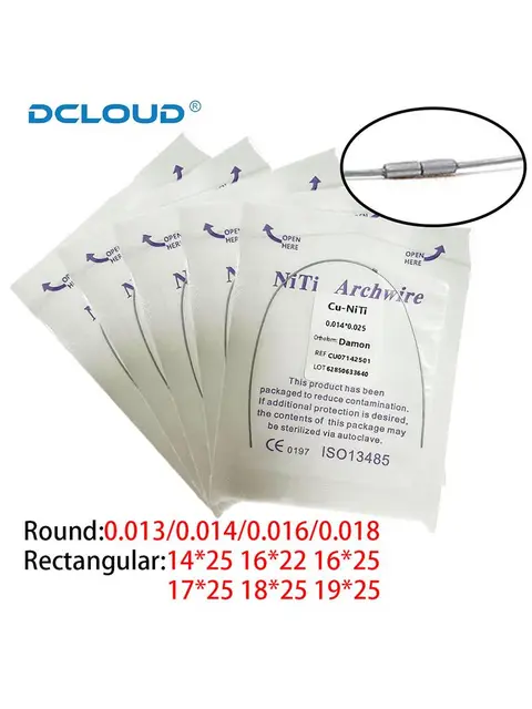 Armando Testa Fili Ad Arco Rettangolari Ortodontici TMA/Beta Ti-Mo - Per Apparecchi Dentali, Tutte Le Dimensioni Super Floss - Foto 7