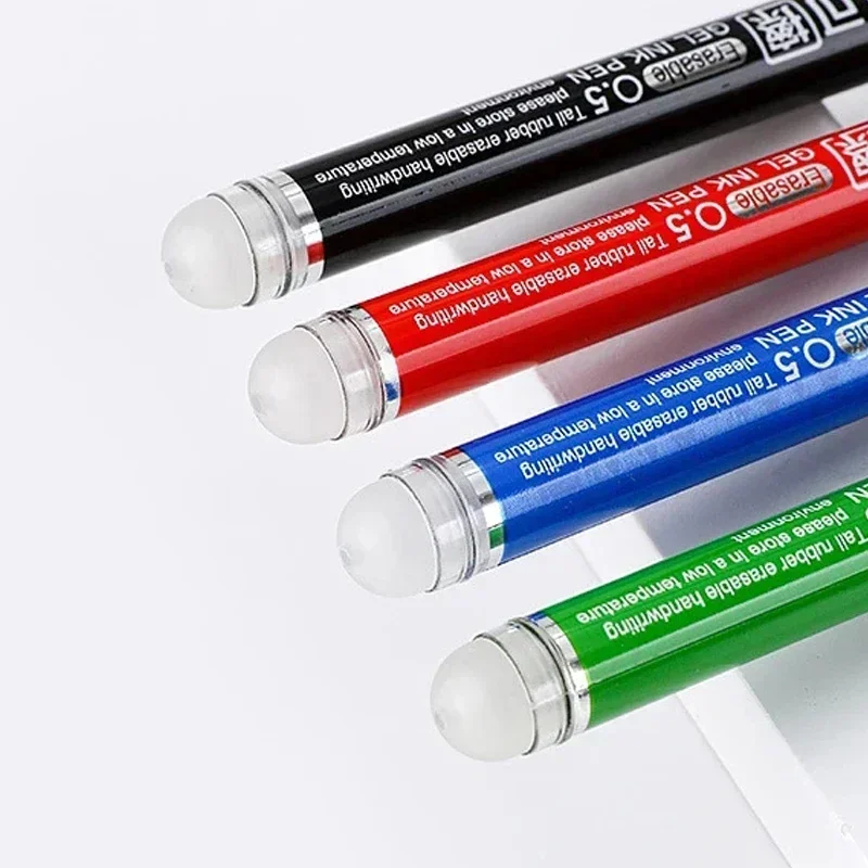 4Pcs/Set Creative 0.5mm Erasable Gel Pens Black Red Blue Green Ink Students Writing Painting School Kawaii Stationery Supplies 5