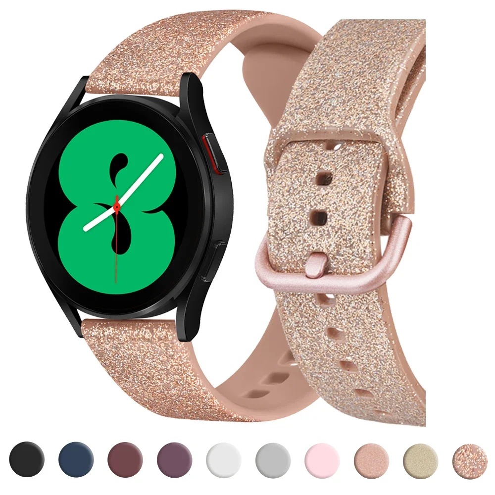 

20mm Silicone Watch Band for Samsung Galaxy Watch 4 44mm 40mm Strap Sports Bracelet for Galaxy Watch 4 Classic 46mm 42mm Strap