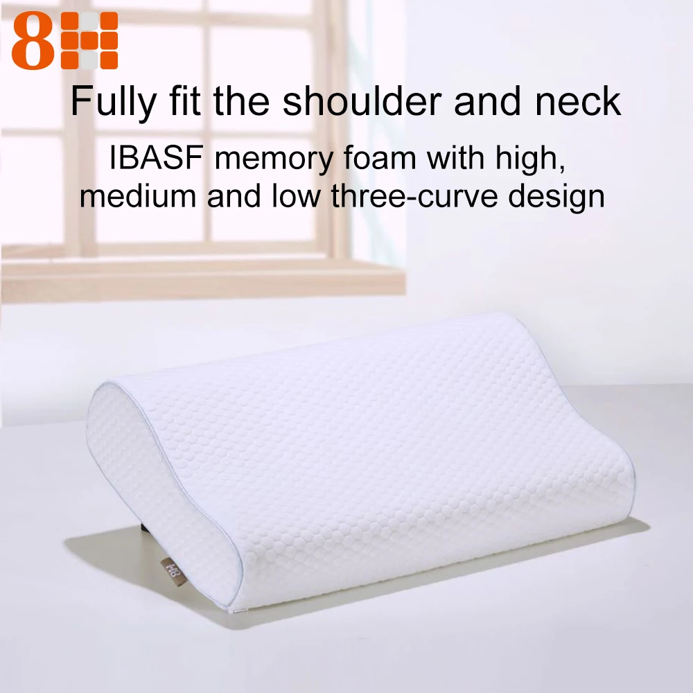 

8H Deep Sleep Memory Foam Pillow Anti-static Antibacterial Slow Rebound Neck Cervical Spine Helps Sleep Three-arc Design