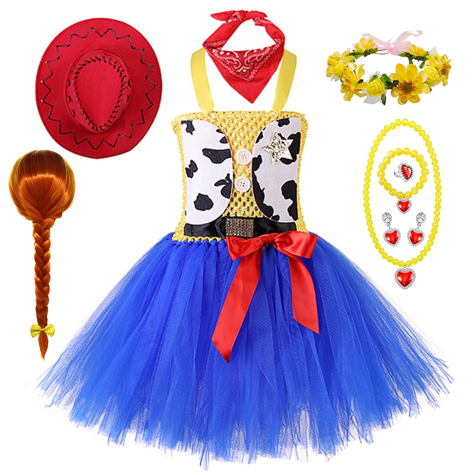Déguisement Cowgirl Tutu Complet Enfant - Chapeau, Perruque