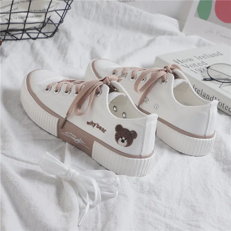 

Women's Sneakers Bear Kawaii Shoes Sports Lolita Casual Flat Cute Spring Running Vulcanized Fashion Athletic 2023