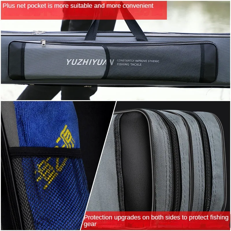 Fishing Bag Fishing Rod Gear Lightweight Multifunctional Double-layer Large Capacity Thick Belly